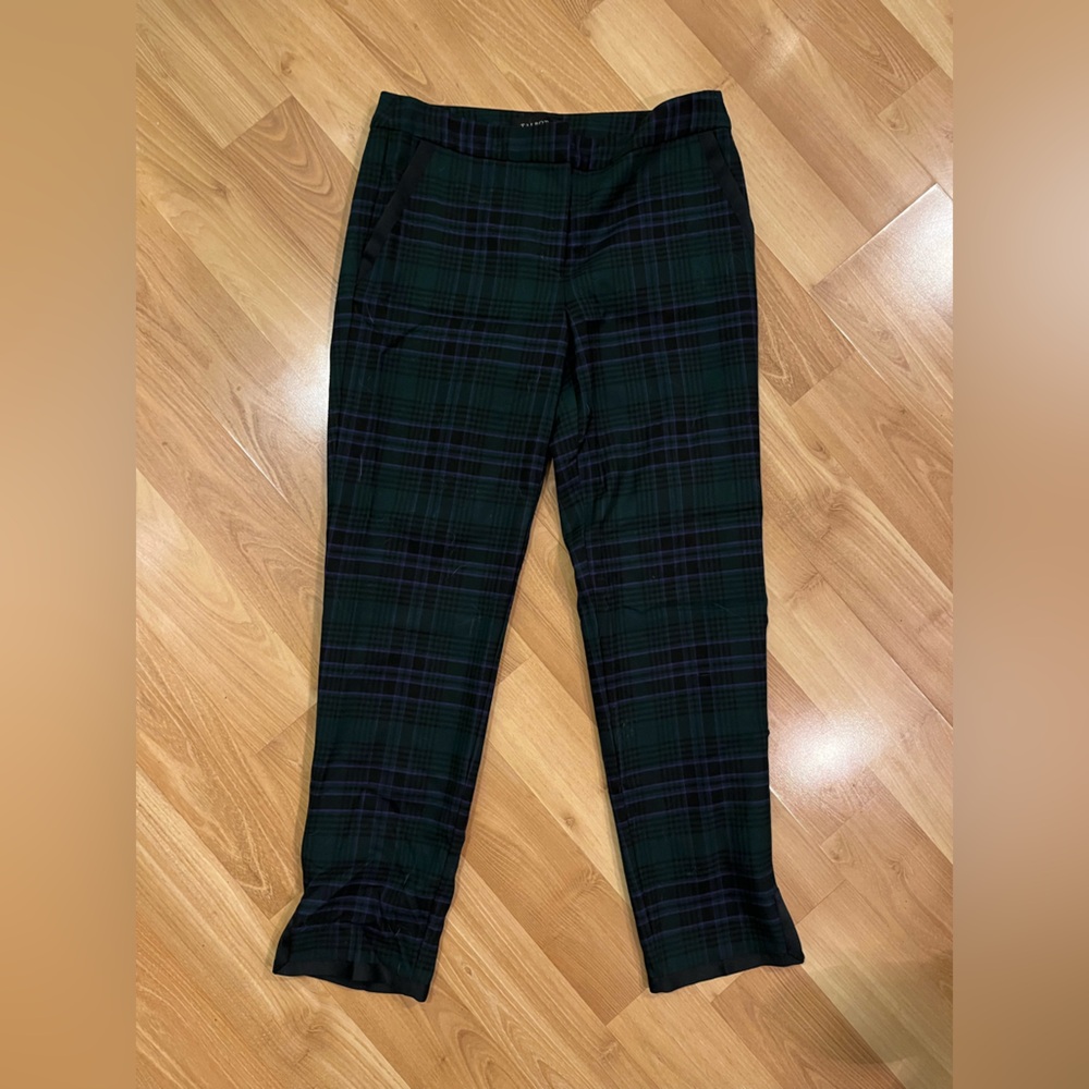 Talbots Dark Green Plaid Chinos